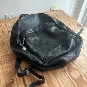 Vintage leather roots large backpack